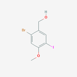 molecular formula C8H8BrIO2 B12835440 2-Bromo-5-iodo-4-methoxybenzyl alcohol 