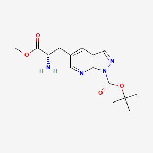 tert-Butyl (S)-5-(2-amino-3-methoxy-3-oxopropyl)-1H-pyrazolo[3,4-b]pyridine-1-carboxylate