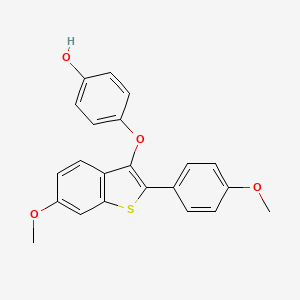 4-((6-Methoxy-2-(4-methoxyphenyl)benzo[b]thiophen-3-yl)oxy)phenol