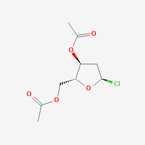 molecular formula C9H13ClO5 B12835468 ((2R,3S,5R)-3-Acetoxy-5-chlorotetrahydrofuran-2-yl)methyl acetate 