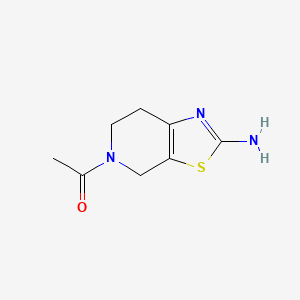 molecular formula C8H11N3OS B1283548 1-(2-氨基-6,7-二氢-4H-噻唑并[5,4-c]吡啶-5-基)-乙酮 CAS No. 124458-11-3