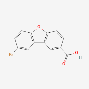 molecular formula C13H7BrO3 B1283550 8-溴-2-二苯并呋喃羧酸 CAS No. 133953-32-9