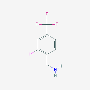 molecular formula C8H7F3IN B12835505 2-Iodo-4-(trifluoromethyl)benzylami 