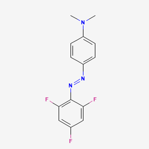 molecular formula C14H12F3N3 B12835522 N,N-Dimethyl-p-(2,4,6-trifluorophenylazo)aniline CAS No. 343-75-9