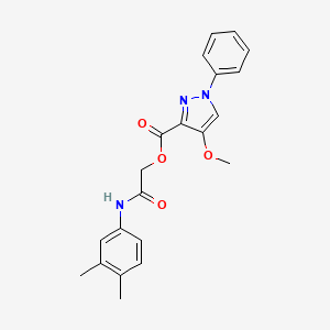 2-((3,4-Dimethylphenyl)amino)-2-oxoethyl 4-methoxy-1-phenyl-1H-pyrazole-3-carboxylate