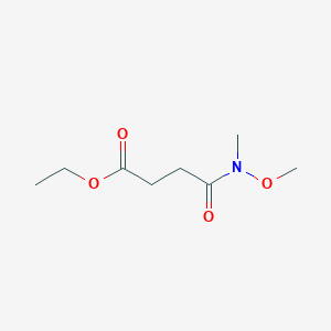 molecular formula C8H15NO4 B12835598 Ethyl 4-[methoxy(methyl)amino]-4-oxobutanoate 