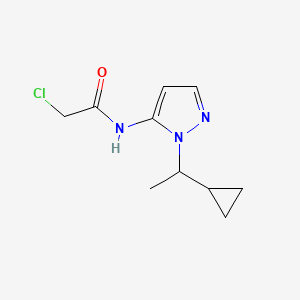 2-chloro-N-[2-(1-cyclopropylethyl)-2,3-dihydro-1H-pyrazol-3-ylidene]acetamide