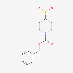 molecular formula C13H17NO4S B12835716 1-((Benzyloxy)carbonyl)piperidine-4-sulfinic acid 