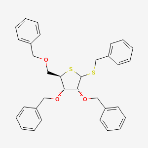 (2R,3S,4R)-3,4-Bis(benzyloxy)-2-((benzyloxy)methyl)-5-(benzylthio)tetrahydrothiophene