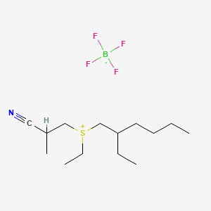 (2-Cyanopropyl)ethyl(2-ethylhexyl)sulphonium tetrafluoroborate(1-)