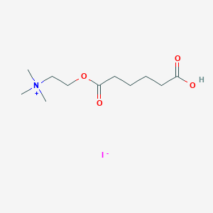 molecular formula C11H22INO4 B12835803 2-((5-Carboxypentanoyl)oxy)-N,N,N-trimethylethan-1-aminium iodide 