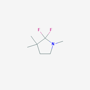 molecular formula C7H13F2N B12835812 2,2-Difluoro-1,3,3-trimethylpyrrolidine 