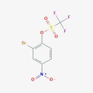 molecular formula C7H3BrF3NO5S B12835829 2-Bromo-4-nitrophenyl triflate 