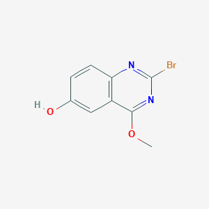 molecular formula C9H7BrN2O2 B12835869 2-Bromo-4-methoxy-6-quinazolinol 