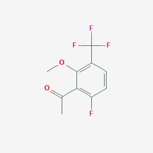 molecular formula C10H8F4O2 B12835924 6'-Fluoro-2'-methoxy-3'-(trifluoromethyl)acetophenone 