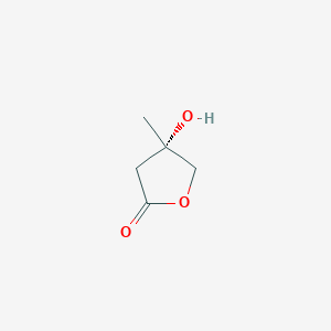 molecular formula C5H8O3 B12835935 (S)-4-Hydroxy-4-methyldihydrofuran-2(3H)-one 