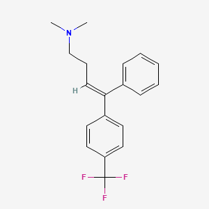 molecular formula C19H20F3N B12835943 N,N-dimethyl-4-phenyl-4-[4-(trifluoromethyl)phenyl]but-3-en-1-amine 