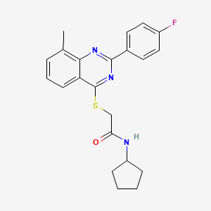 N-Cyclopentyl-2-[[2-(4-Fluorophenyl)-8-Methyl-4-Quinazolinyl]Thio]-Acetamide