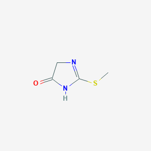 molecular formula C4H6N2OS B128360 2-(甲硫基)-1H-咪唑-4(5H)-酮 CAS No. 90567-37-6
