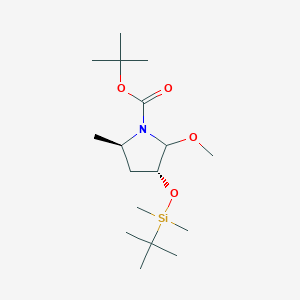 (3R,5R)-tert-Butyl 3-((tert-butyldimethylsilyl)oxy)-2-methoxy-5-methylpyrrolidine-1-carboxylate