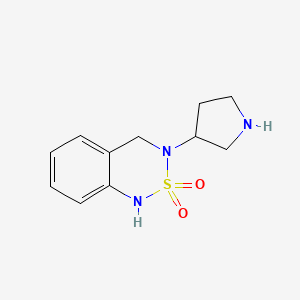 molecular formula C11H15N3O2S B12836075 3-(pyrrolidin-3-yl)-3,4-dihydro-1H-benzo[c][1,2,6]thiadiazine 2,2-dioxide 