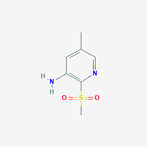 molecular formula C7H10N2O2S B12836096 5-Methyl-2-(methylsulfonyl)pyridin-3-amine 