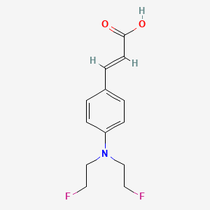 molecular formula C13H15F2NO2 B12836097 p-(Bis-(2-fluoroethyl)-amino)cinnamic acid CAS No. 4093-13-4