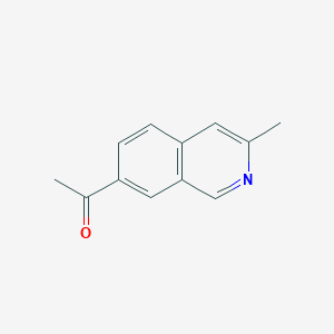 molecular formula C12H11NO B12836116 1-(3-Methylisoquinolin-7-yl)ethan-1-one 