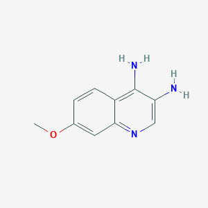 molecular formula C10H11N3O B12836144 7-Methoxyquinoline-3,4-diamine 