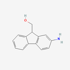 molecular formula C14H13NO B1283616 (2-Amino-9H-fluoren-9-yl)methanol CAS No. 162021-14-9