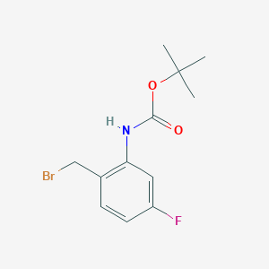 2-Amino-4-fluorobenzyl bromide, N-BOC protected