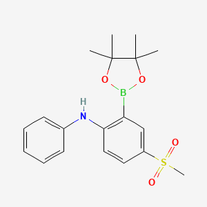 4-(Methylsulfonyl)-N-phenyl-2-(4,4,5,5-tetramethyl-1,3,2-dioxaborolan-2-yl)aniline