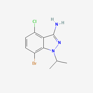 molecular formula C10H11BrClN3 B12836214 7-Bromo-4-chloro-1-isopropyl-1H-indazol-3-amine 