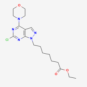 Ethyl 7-(6-chloro-4-morpholino-1H-pyrazolo[3,4-d]pyrimidin-1-yl)heptanoate