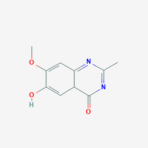 molecular formula C10H10N2O3 B12836233 6-hydroxy-7-methoxy-2-methylquinazolin-4(4aH)-one 