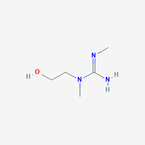 molecular formula C5H13N3O B12836241 1-(2-Hydroxyethyl)-1,3-dimethylguanidine 