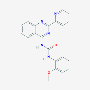 molecular formula C21H17N5O2 B12836254 1-(2-Methoxy-phenyl)-3-(2-pyridin-2-yl-quinazolin-4-yl)-urea 