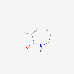 molecular formula C7H11NO B12836269 3-Methyl-6,7-dihydro-1H-azepin-2(5H)-one 