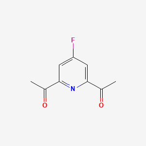 molecular formula C9H8FNO2 B12836280 4-Fluoro-2,6-diacetylpyridine 