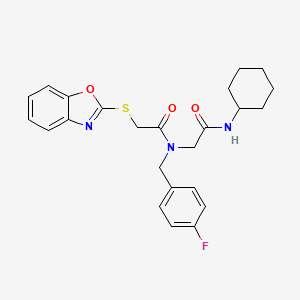 Acetamide,2-(2-benzoxazolylthio)-N-[2-(cyclohexylamino)-2-oxoethyl]-N-[(4-fluorophenyl)methyl]-