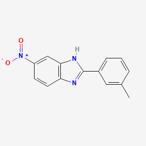 molecular formula C14H11N3O2 B12836331 5-Nitro-2-(m-tolyl)-1H-benzo[d]imidazole CAS No. 1571-91-1