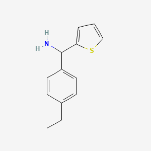 molecular formula C13H15NS B12836346 (4-Ethylphenyl)(thiophen-2-yl)methanamine CAS No. 847744-36-9