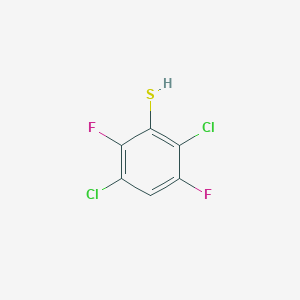 molecular formula C6H2Cl2F2S B12836365 2,5-Dichloro-3,6-difluorothiophenol 