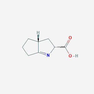 molecular formula C8H11NO2 B12836370 (2R,3aR)-2,3,3a,4,5,6-Hexahydrocyclopenta[b]pyrrole-2-carboxylic acid CAS No. 765857-50-9