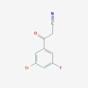 molecular formula C9H5BrFNO B12836380 3-Bromo-5-fluorobenzoylacetonitrile 