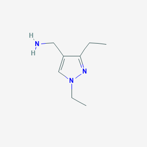 molecular formula C8H15N3 B12836403 (1,3-Diethyl-1H-pyrazol-4-yl)methanamine 