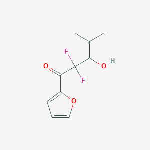 2,2-Difluoro-1-(furan-2-yl)-3-hydroxy-4-methylpentan-1-one