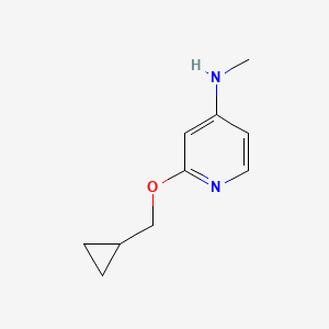 molecular formula C10H14N2O B12836445 2-(Cyclopropylmethoxy)-N-methylpyridin-4-amine 