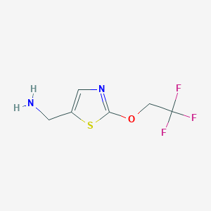 molecular formula C6H7F3N2OS B12836451 (2-(2,2,2-Trifluoroethoxy)thiazol-5-yl)methanamine 