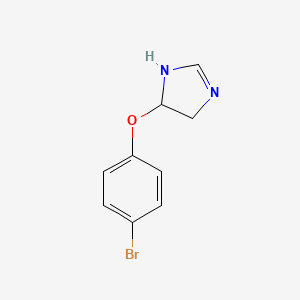 molecular formula C9H9BrN2O B12836489 4-(4-Bromo-phenoxy)-4,5-dihydro-1H-imidazole 